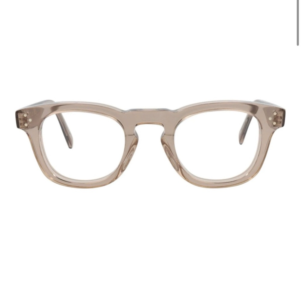 CELINE TRANSLUCENT BEIGE AVIATOR EYEGLASS FRAMES CLEAR